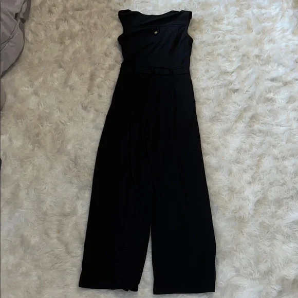 Elegant Black Sleeveless Wide-Leg Jumpsuit - Picture 3 of 3